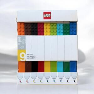 LEGO 9 Color Markers Set for Kids Ages 6+